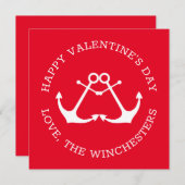 ハッピーバレンタインデーカスタム航海のいかりカード (正面/裏面)