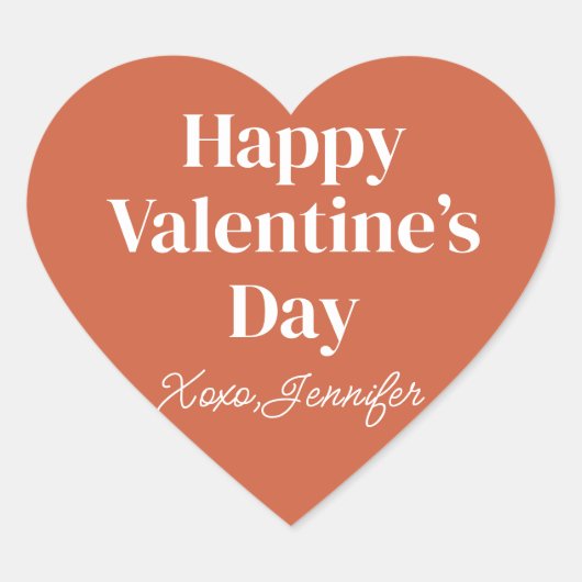 ハッピーバレンタインデーカスタム ハートシール (正面)