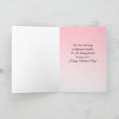 ハッピーバレンタインデーカスタムThen and Nowの写真 カード (内部)