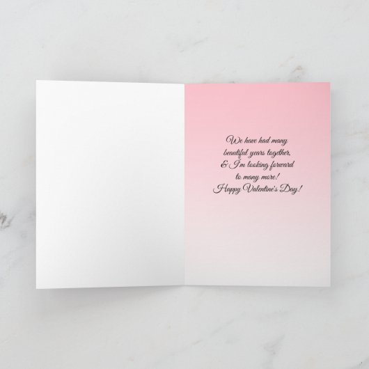 ハッピーバレンタインデーカスタムThen and Nowの写真 カード (内部)