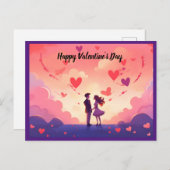 ハッピーバレンタインデーカップル シーズンポストカード (正面/裏面)