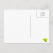 ハッピーバレンタインデーカラフル水彩ハート シーズンポストカード (裏面)