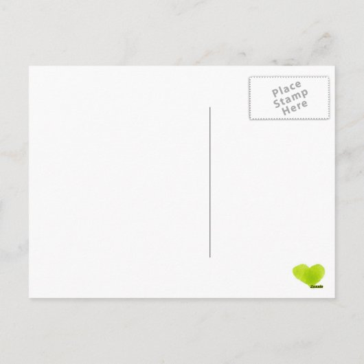 ハッピーバレンタインデーカラフル水彩ハート シーズンポストカード (裏面)