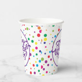 ハッピーバレンタインデーカラフル紙吹雪 紙コップ (右)