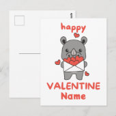 ハッピーバレンタインデーカワイトリノ ポストカード (正面/裏面)