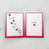 ハッピーバレンタインデーカードガールスローハート シーズンカード (内部)