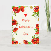 ハッピーバレンタインデーカードフローラロマンチック カード (正面)
