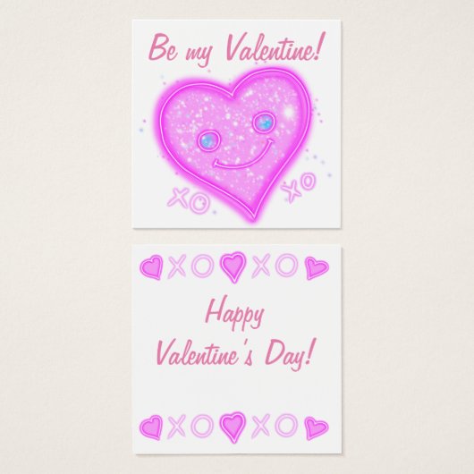 ハッピーバレンタインデーカード (正面&裏面)