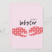 ハッピーバレンタインデーカード |あなたは私のロブスター! シーズンカード (正面/裏面)