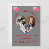 ハッピーバレンタインデーカード サンキューカード (正面)