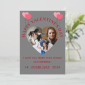 ハッピーバレンタインデーカード サンキューカード (スタンド正面)