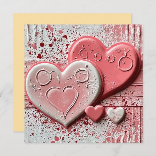 ハッピーバレンタインデーカード シーズンカード (正面/裏面)