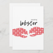 ハッピーバレンタインデーカード|私のロブスターです! シーズンカード (正面/裏面)