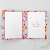 ハッピーバレンタインデーキャンディハートフォトカード カード (内部)