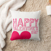 ハッピーバレンタインデーキュイモダンスクエアピロー クッション (ブランケット)