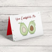 ハッピーバレンタインデーキュートおもしろいシンプルアボカド カード