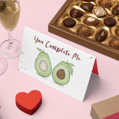 ハッピーバレンタインデーキュートおもしろいシンプルアボカド カード