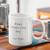 ハッピーバレンタインデーキュートおもしろいシンプルアボカド コーヒーマグカップ