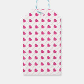 ハッピーバレンタインデーキュートピンク棒つきキャンデーハート ギフトタグ (裏面)