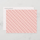 ハッピーバレンタインデーキューピッドの矢印ピンク赤 シーズンポストカード (正面/裏面)