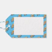 ハッピーバレンタインデーキューピッドロマンチックピクセルパターン ギフトタグ (裏面横)