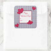 ハッピーバレンタインデーギフトラベルシール スクエアシール (バッグ)