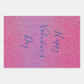 ハッピーバレンタインデーグラタリーバラ金ゴールドピンク ラッピングペーパーシート (正面2)