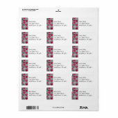 ハッピーバレンタインデーグリッターラブきらきら光るハート ラベル (フルシート)