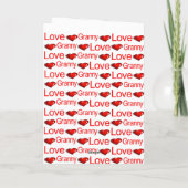 ハッピーバレンタインデーグリーティングカードグラニーハート シーズンカード (裏面)