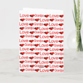 ハッピーバレンタインデーグリーティングカードグランドパハート シーズンカード (裏面)