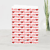 ハッピーバレンタインデーグリーティングカードソグラハート シーズンカード (裏面)