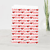 ハッピーバレンタインデーグリーティングカードブラザーハート シーズンカード (裏面)