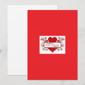 ハッピーバレンタインデーグリーティングカード シーズンカード (正面/裏面)