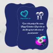 ハッピーバレンタインデーグリーティングカード シーズンカード (正面/裏面)