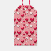 ハッピーバレンタインデーコケット弓ハートパターン ギフトタグ (裏面)