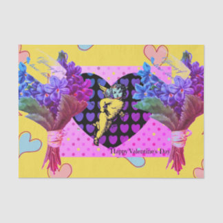 ハッピーバレンタインデーコラージュティッシュペーパー 薄葉紙