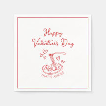 ハッピーバレンタインデーシンプルザアモーレレッド