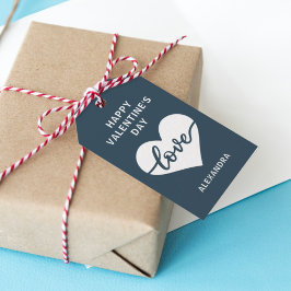 ハッピーバレンタインデーシンプルハートラブギフトラベル ギフトタグ