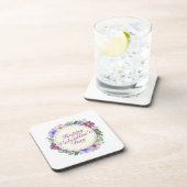 ハッピーバレンタインデーシンプルフローラフレームコースター コースター (右側)