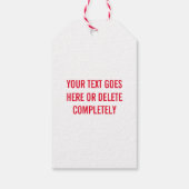 ハッピーバレンタインデーシンプル白ハートオン ギフトタグ (裏面)