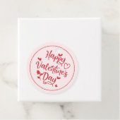 ハッピーバレンタインデーシンプル赤いハートギフト フェイバータグ (インサイチュ)