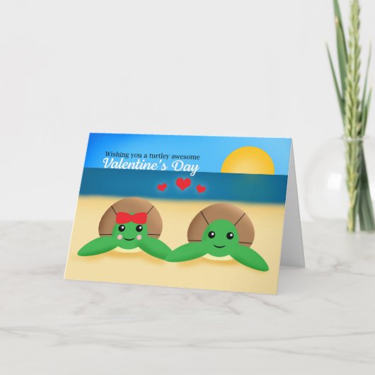 ハッピーバレンタインデーシータートルズオンザビーチ シーズンカード (正面)