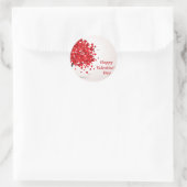 ハッピーバレンタインデーシール ラウンドシール (バッグ)