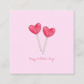 ハッピーバレンタインデースウィートキャンディハート棒つきキャンデー エンクロージャーカード (正面)