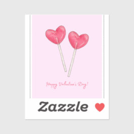 ハッピーバレンタインデースウィートキャンディハート棒つきキャンデー シール