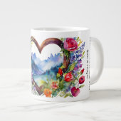 ハッピーバレンタインデースウィートメモリーズオブファーストキス ジャンボコーヒーマグカップ (正面右)