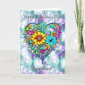 ハッピーバレンタインデースウィート | カラーリングページ カード (正面)