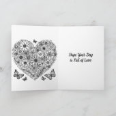 ハッピーバレンタインデースウィート | カラーリングページ カード (内部)