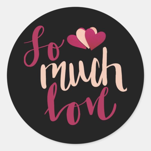 ハッピーバレンタインデースエレガントクリプトハート文字 ラウンドシール (正面)