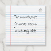 ハッピーバレンタインデースクールスイートトリート フェイバータグ (裏面)